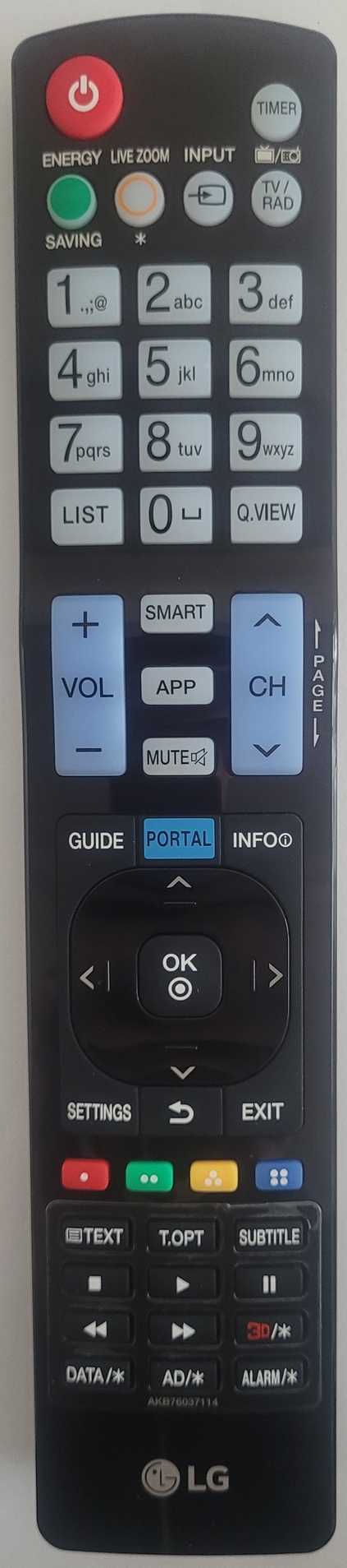 LG AKB76037114 Remote Control - Genuine Original