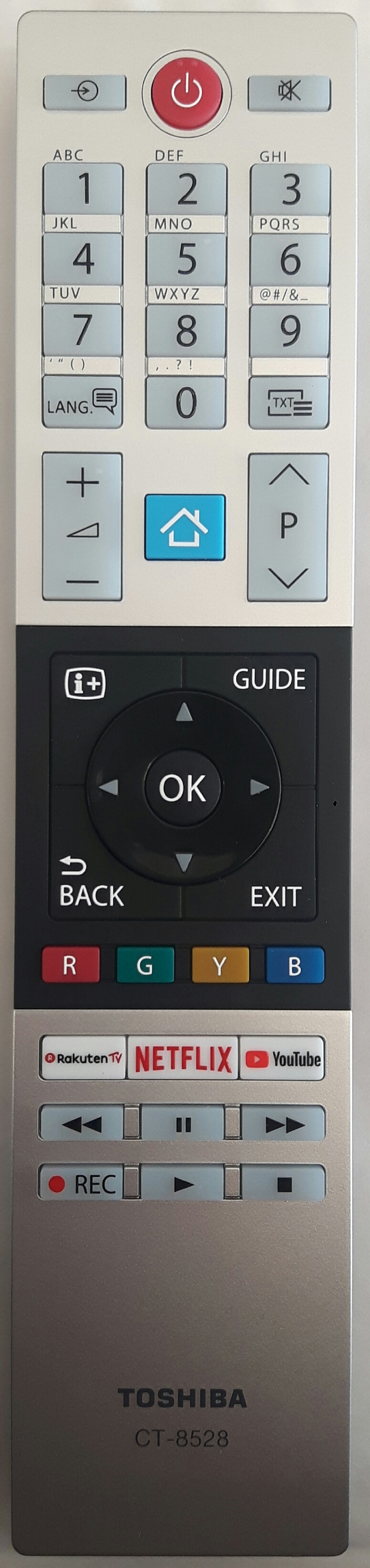 TOSHIBA 55T6863DG Remote Control Original