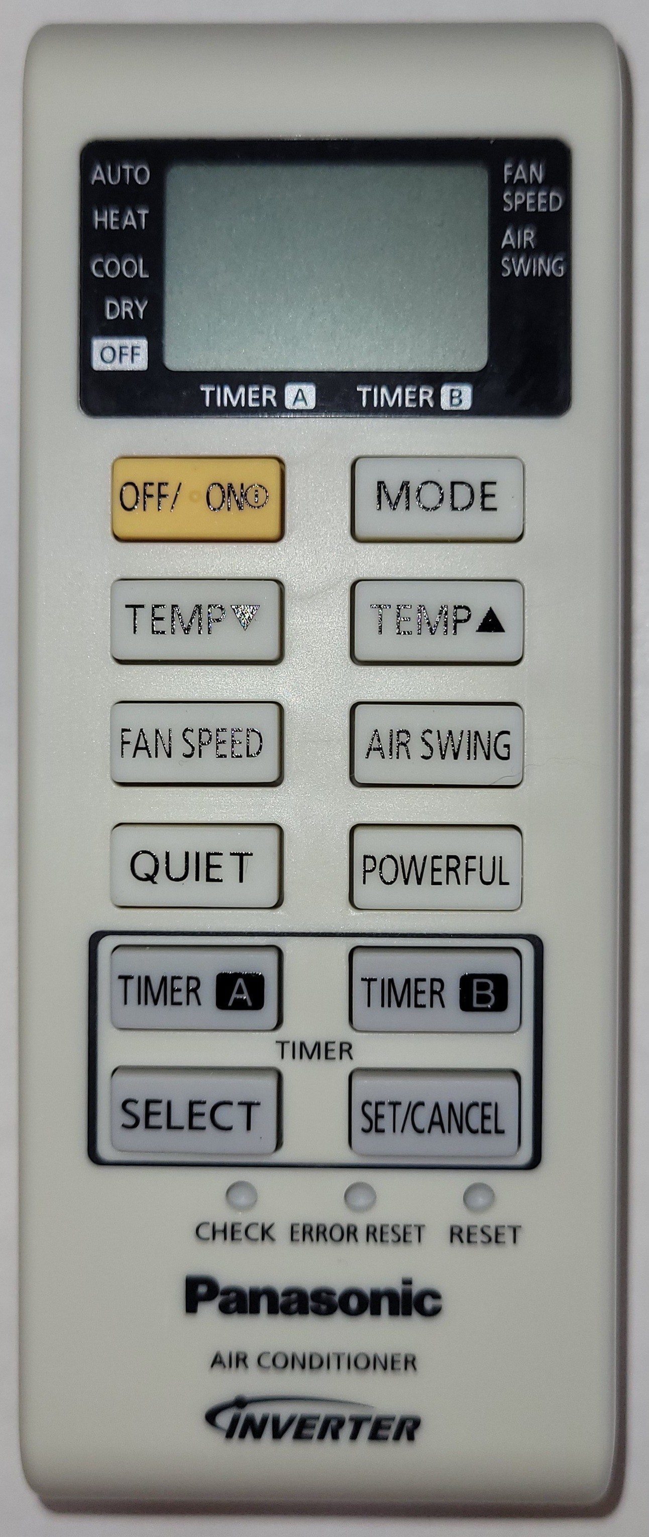 Panasonic CS-RE12JKE-1 Remote Control - Genuine Original