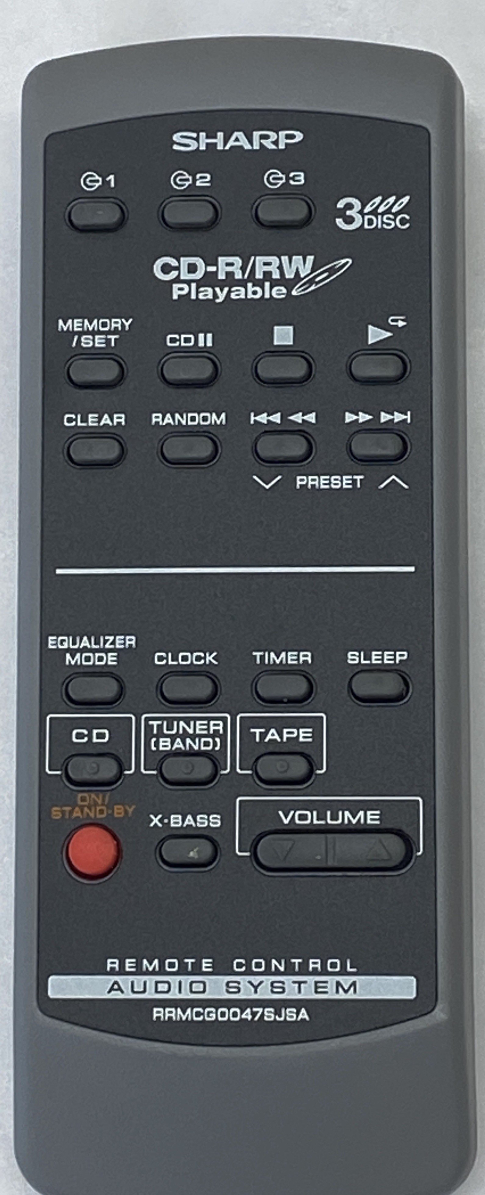 Sharp CD-XP120 Remote Control - Genuine Original