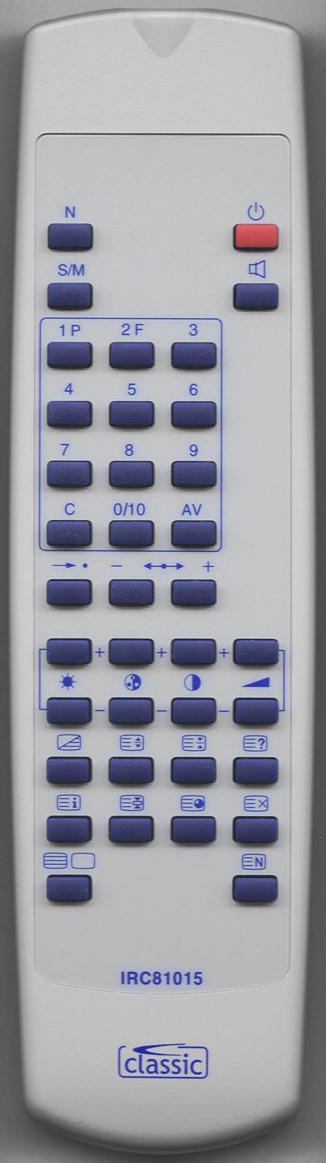THOMSON TS 3654PGM Remote Control