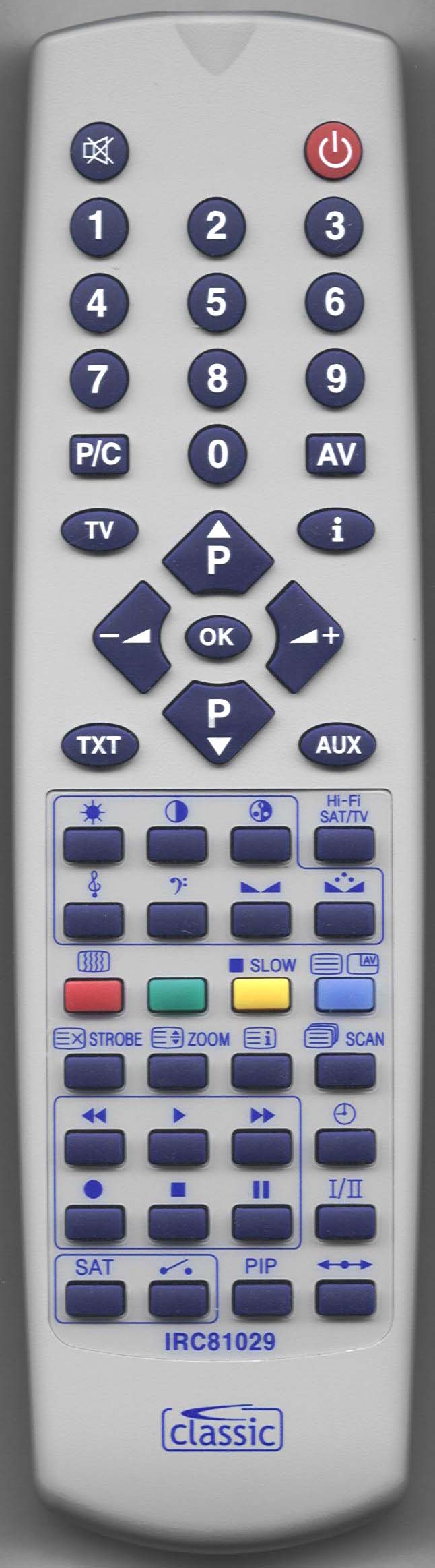 GRUNDIG 169-142 IDTV Remote Control
