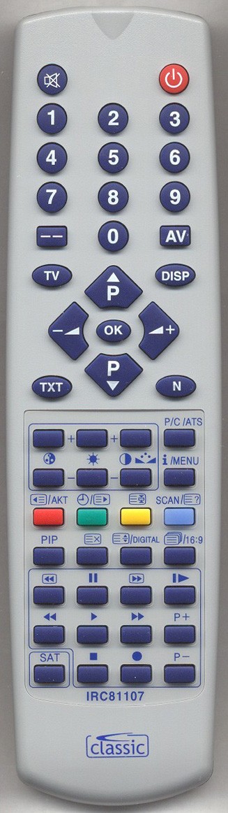 Blaupunkt PS2626VT Remote Control