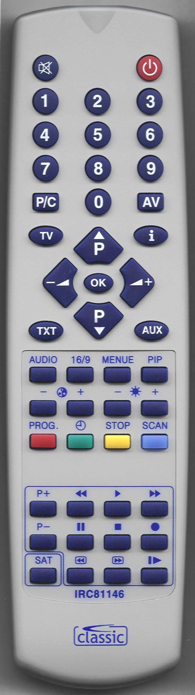 Blaupunkt MX7283VTM Remote Control