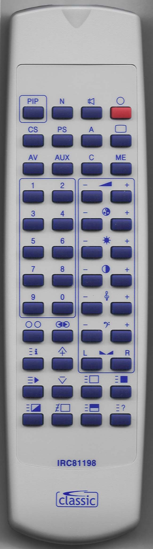 Blaupunkt PS5528 Remote Control