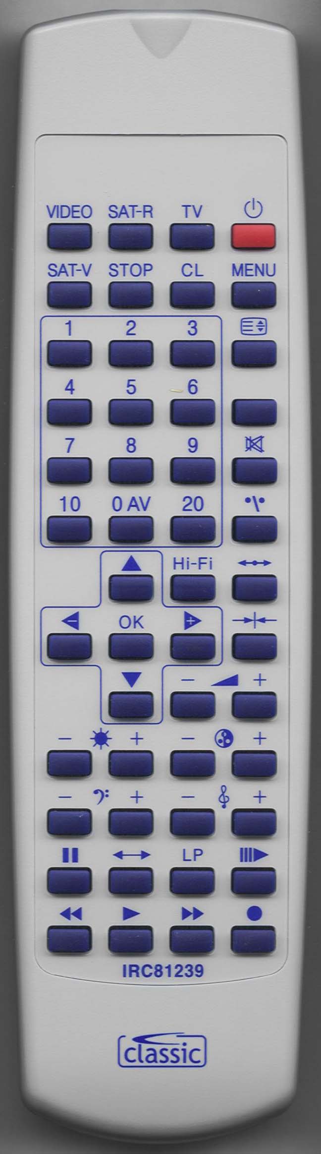 GRUNDIG TVR 6305 Remote Control