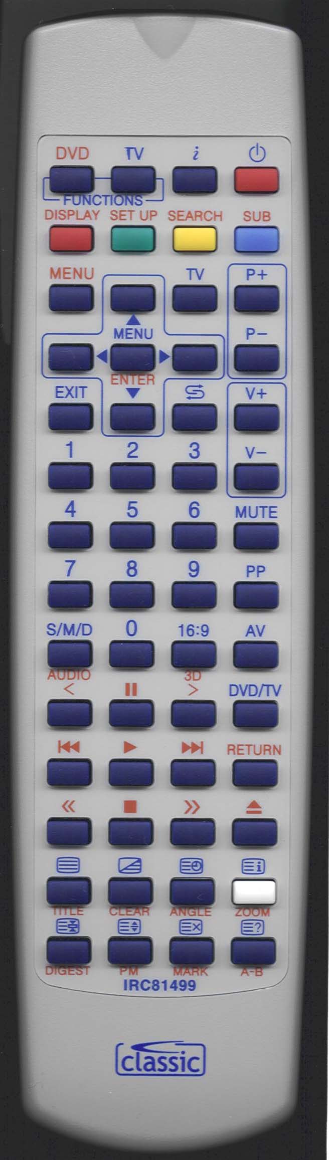 FINLUX CT-1413 T-DVD VERS1 Remote Control