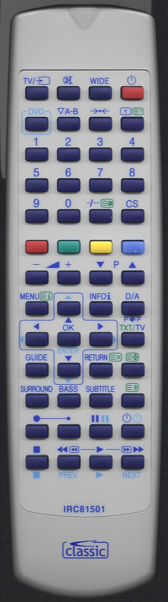SANYO 1AV0U10B29301 Remote Control