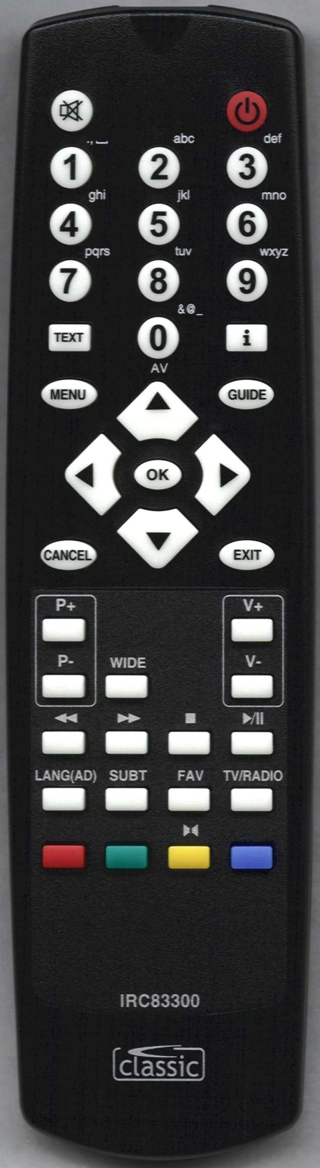 XENIUS DVBX100HD Remote Control