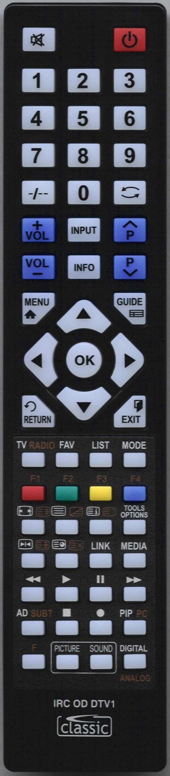 TECHNIKA LCD19-218 Replacement Remote Control
