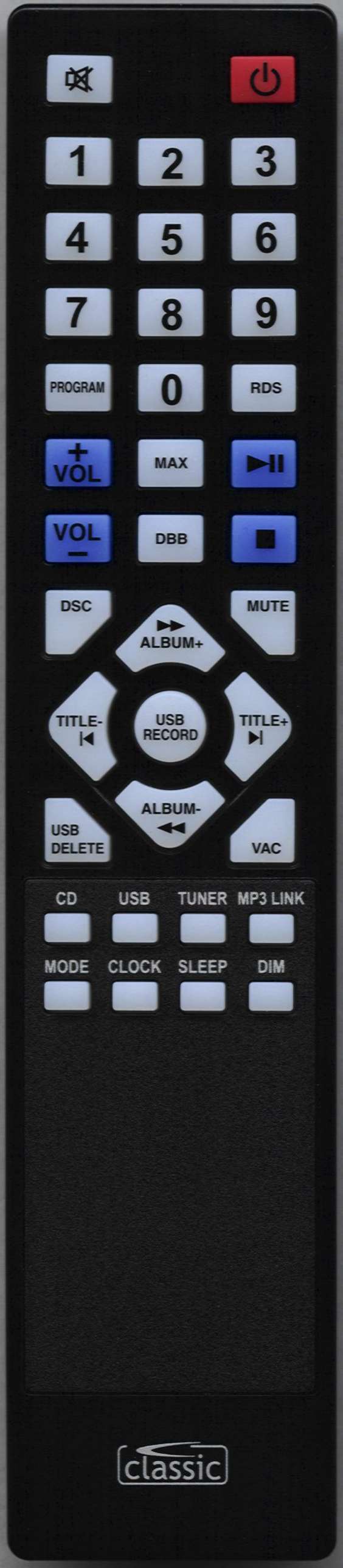 PHILIPS FWM608/12 Remote Control