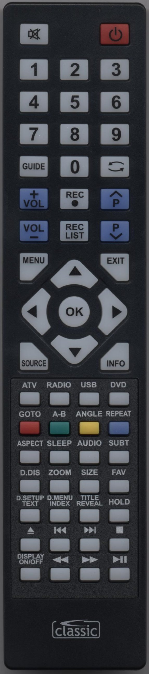 BLAUPUNKT 215-155J-GB-1B-FHKDUP-UK Remote Control Alternative