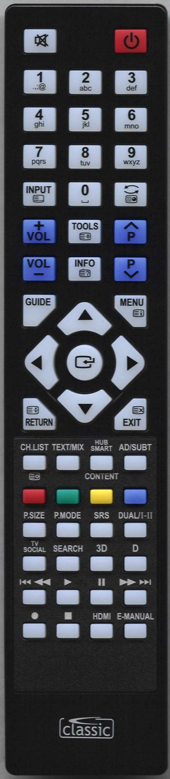 SAMSUNG UE55D6575WSXXE Remote Control