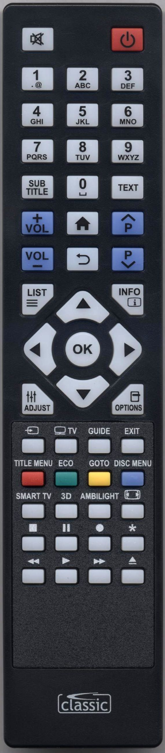PHILIPS 22PFL3517T12 Replacement Remote Control