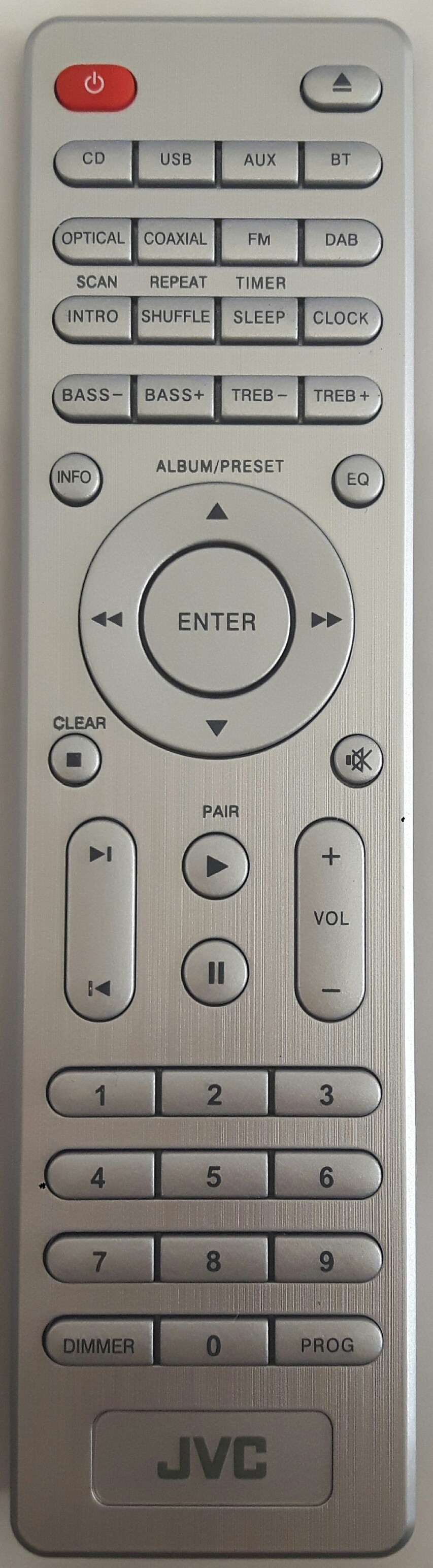 JVC UX-D457S Remote Control Original 