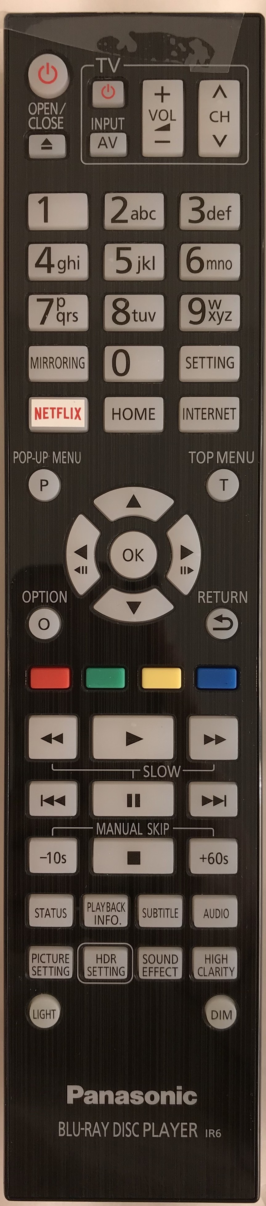 Panasonic DP-UB9000 TV Remote Control - Genuine Original