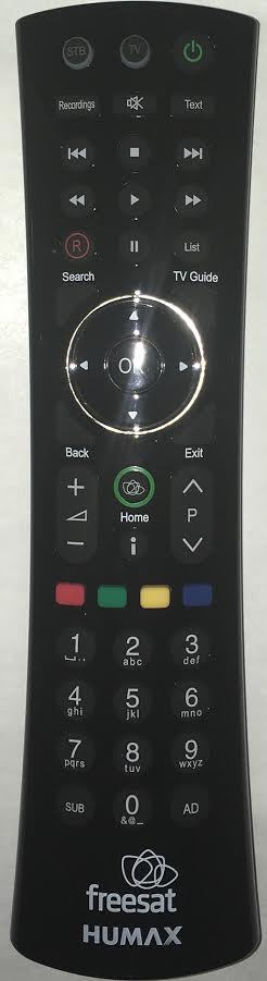 HUMAX HDR-1010S 1TB Remote Control Original