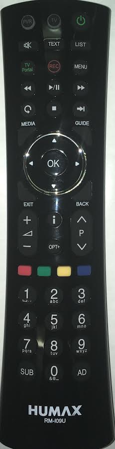 HUMAX HDR-2000T 500GB Remote Control Original