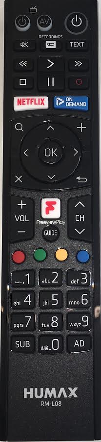 HUMAX FVP-4000T Mocha Remote Control Original 
