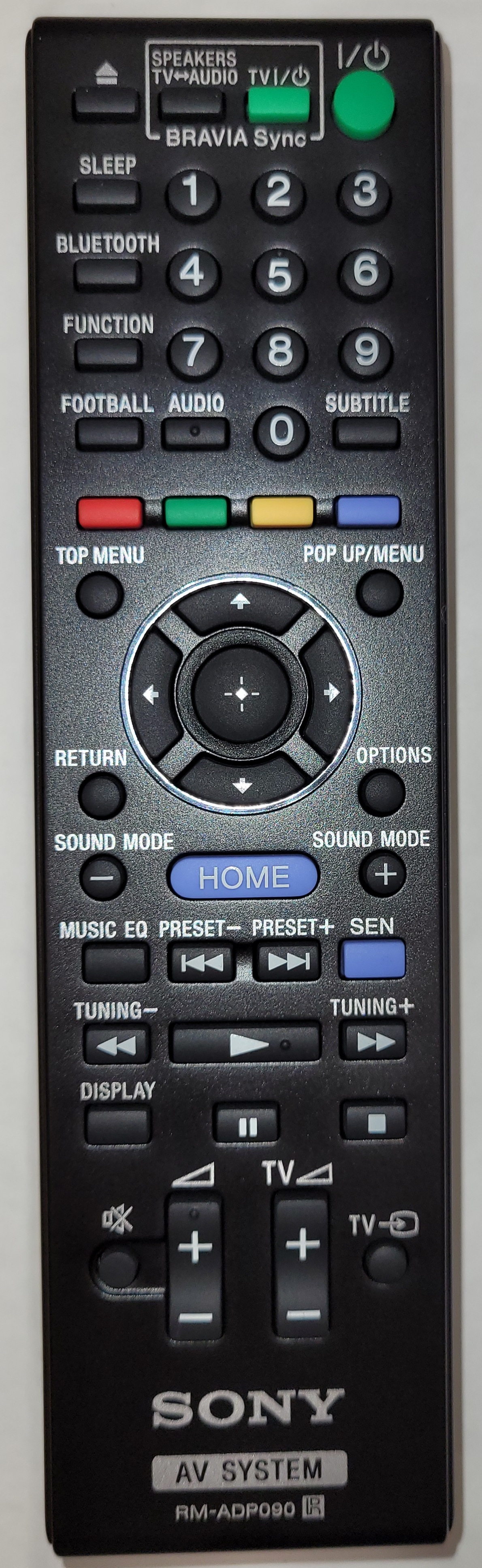 SONY BDVE2100 Remote Control Original