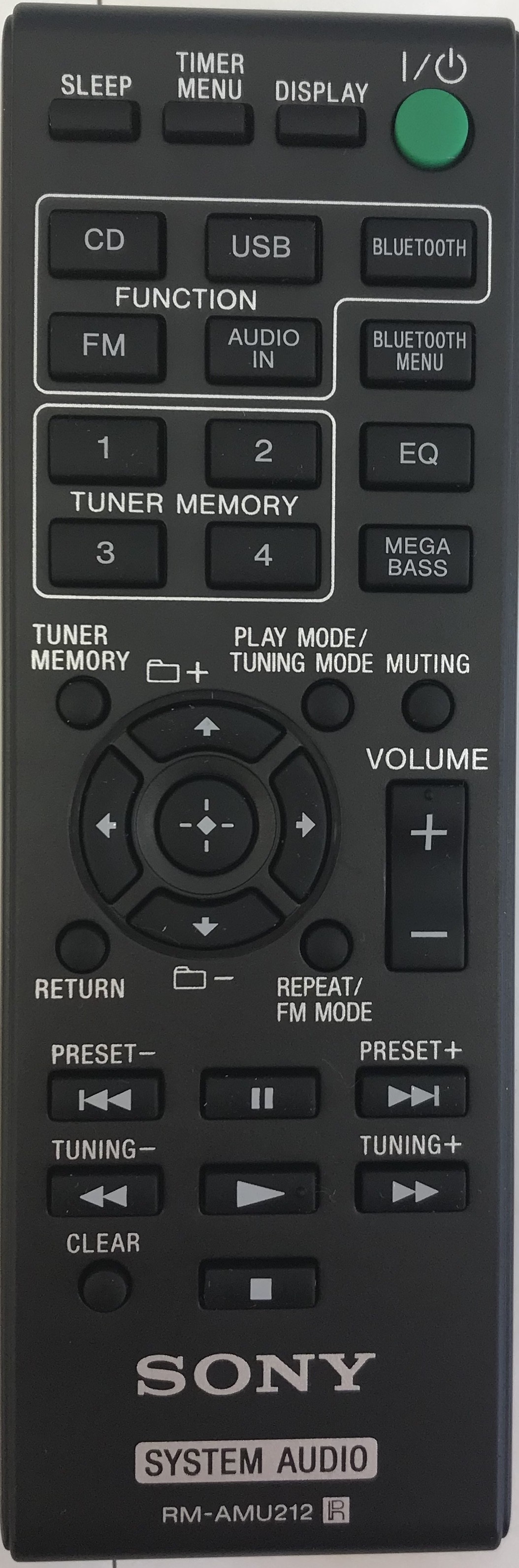 Sony CMT-SBT20B Remote Control - Genuine Original