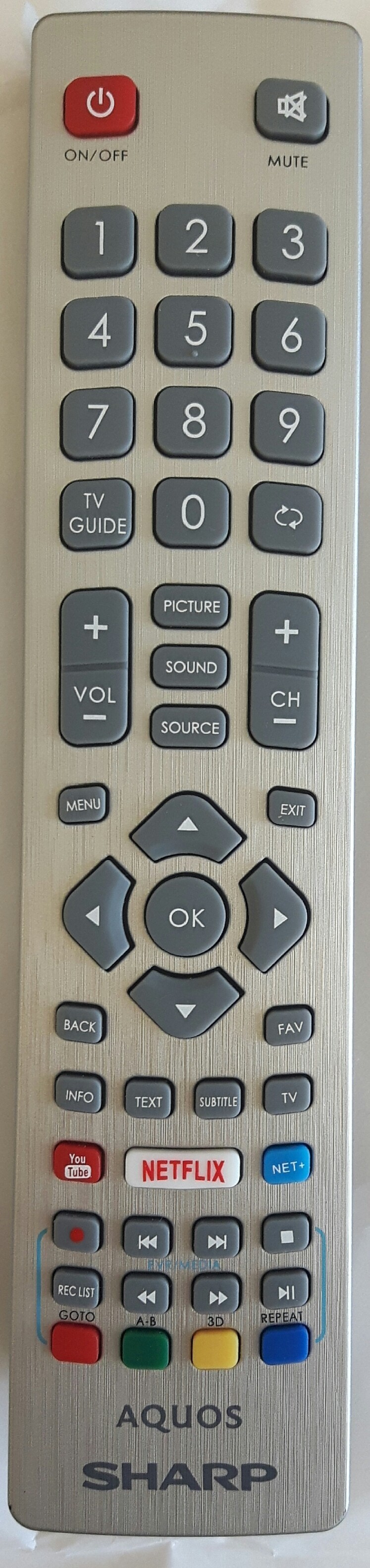 Sharp B43CF6001KB19A Remote Control - Genuine Original