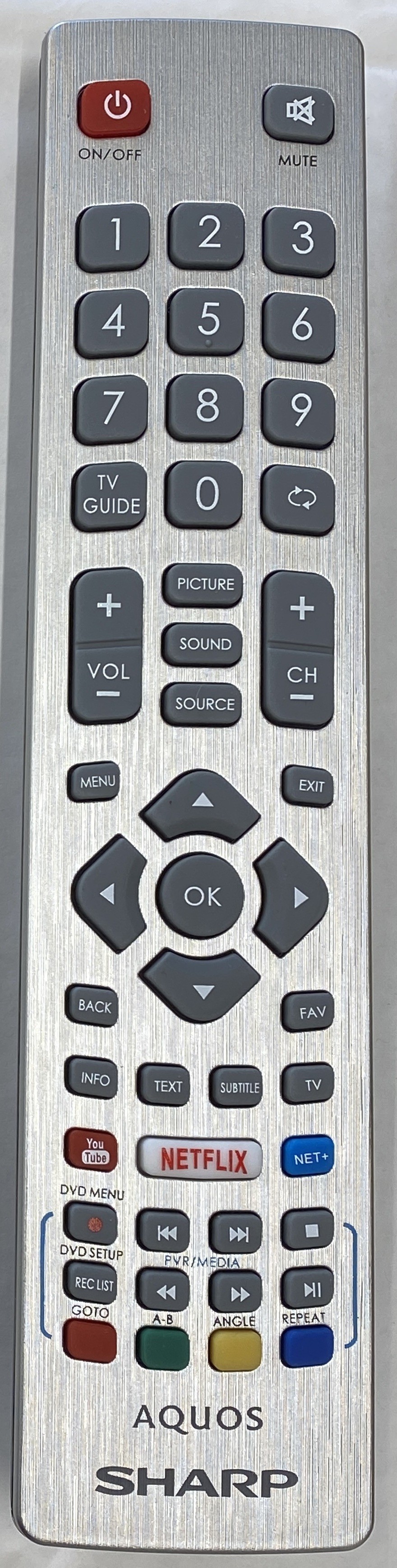 SHARP LC-40UG7252E Remote Control Original SHARP LC-40UG7252E Remote Control Original