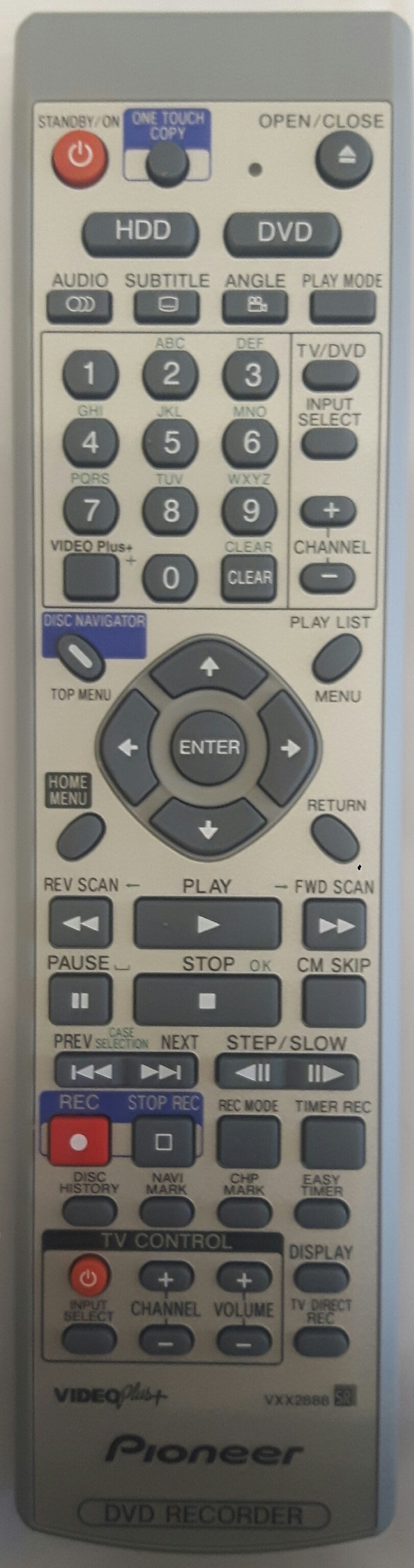 PIONEER VXX2888 Remote Control Original 