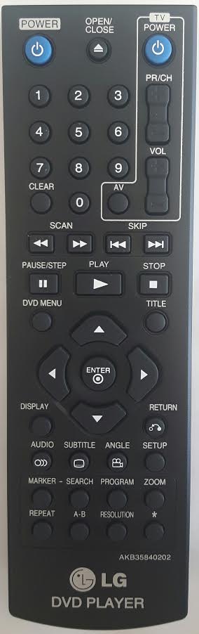 LG DVX482 Remote Control - Genuine Original LG DVX482 Remote Control - Genuine Original