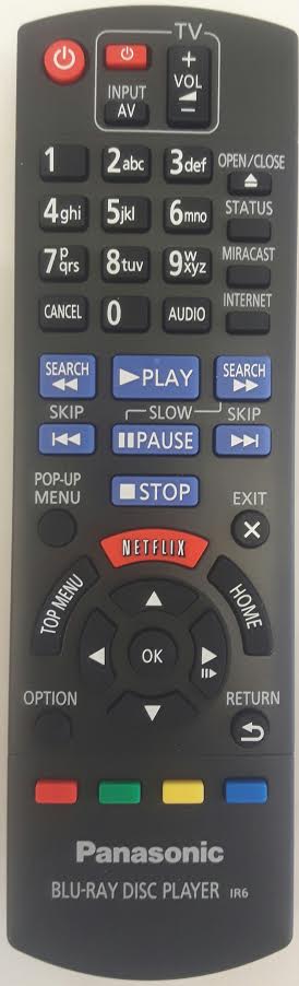 Panasonic DMP-BDT230EBK Remote Control - Genuine Original